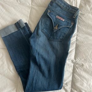 Hudson light wash capri jeans
